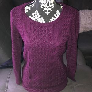 ANN TAYLOR LOFT Purple Sweater Size M